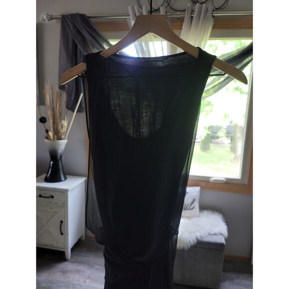 EUC Zara Overlay Sheer Black Midi Dress - XS - Picture 15 of 15